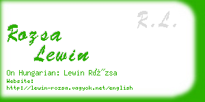 rozsa lewin business card